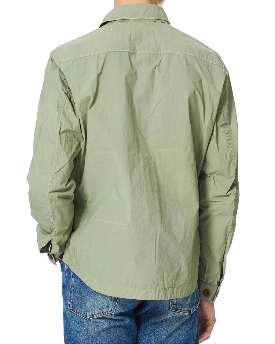Mies | Takit | Ten c | Garment Dyed Nylon Shirt Jacket Light Green