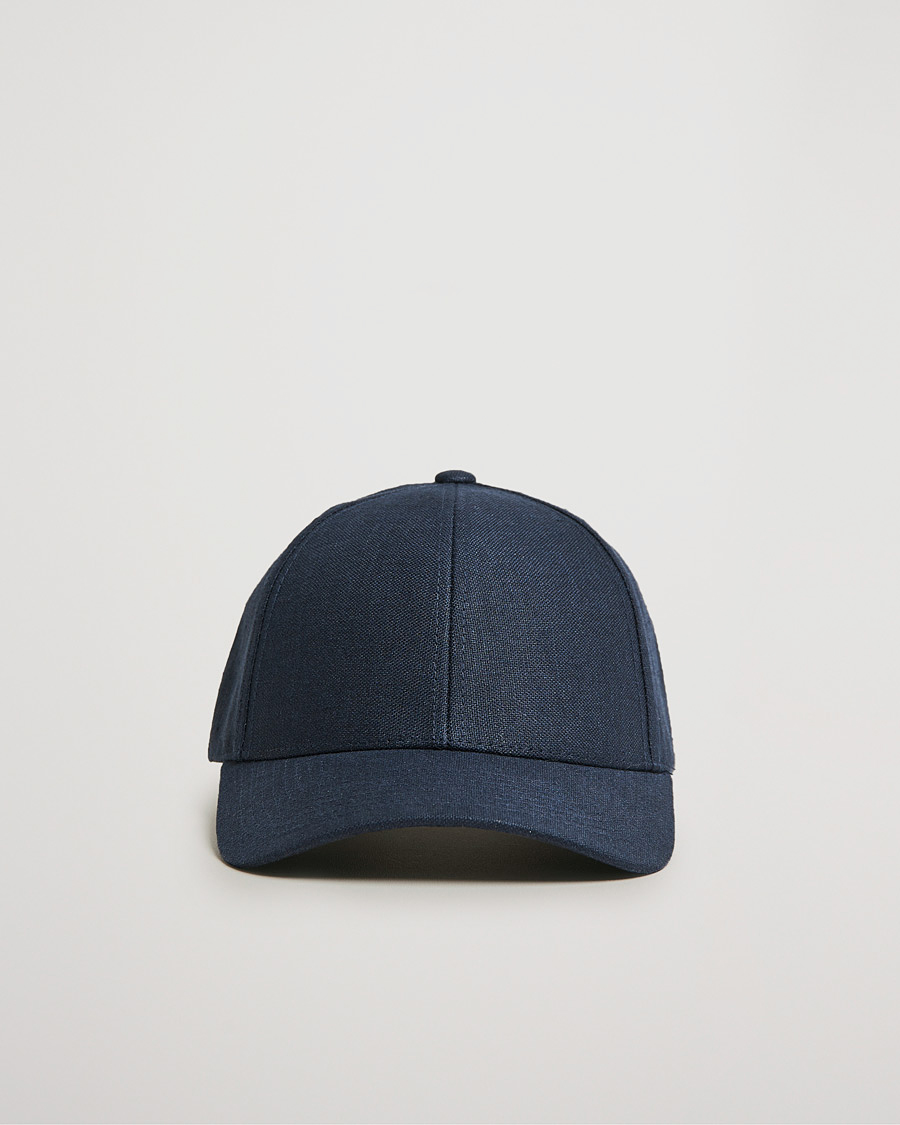 Mies |  | Varsity Headwear | Linen Baseball Cap Deep Sea Navy
