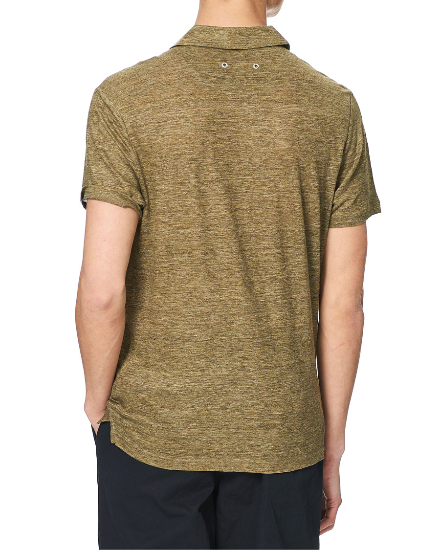 Mies | Pikeet | Vilebrequin | Jersey Linen Polo Olive Chine
