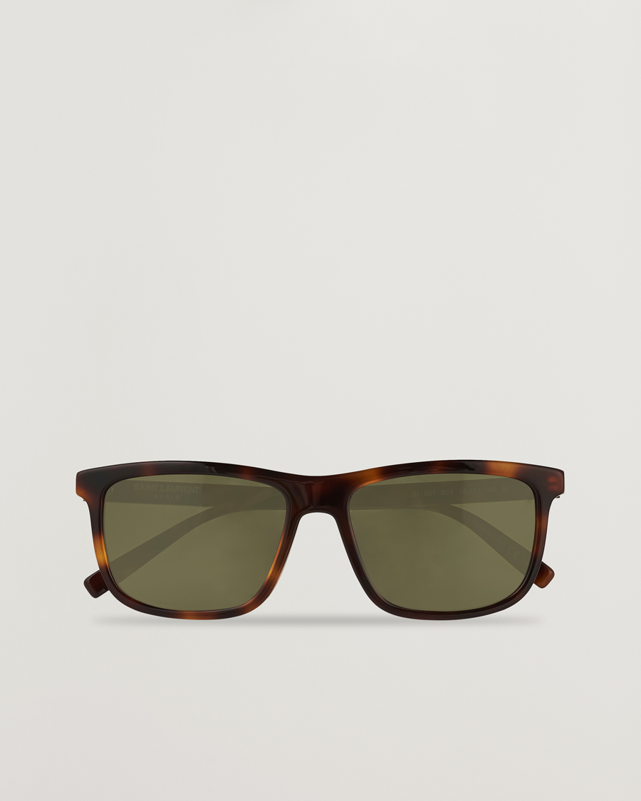 Mies | Saint Laurent SL 501 Sunglasses Havana/Green | Saint Laurent | SL 501 Sunglasses Havana/Green