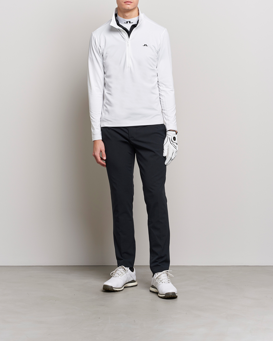 Mies | Puserot | J.Lindeberg | Luke Jersey Half Zip White