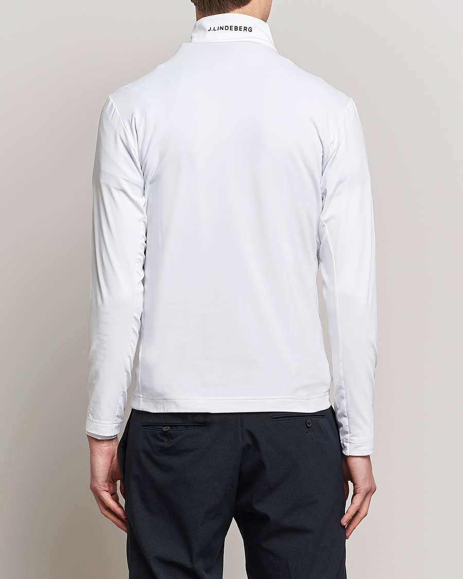 Mies | Puserot | J.Lindeberg | Luke Jersey Half Zip White