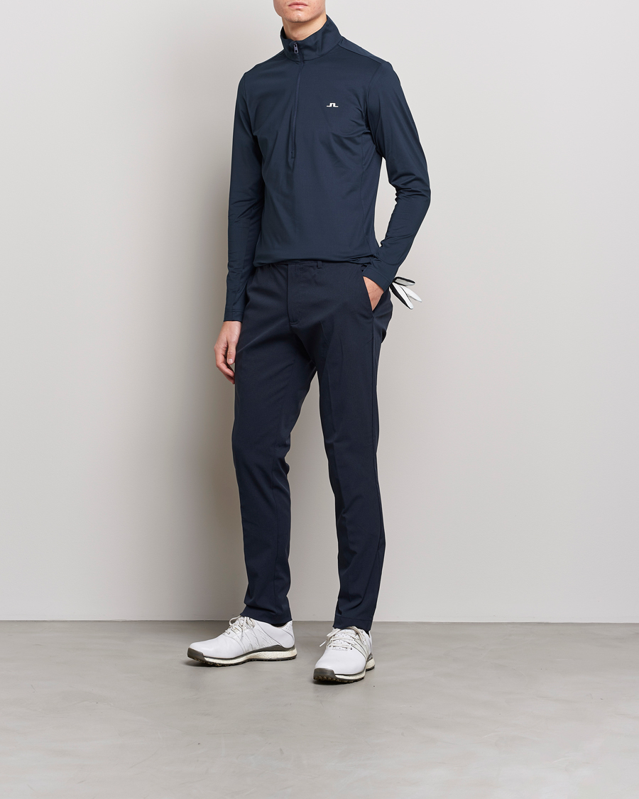 Mies | Puserot | J.Lindeberg | Luke Jersey Half Zip Navy