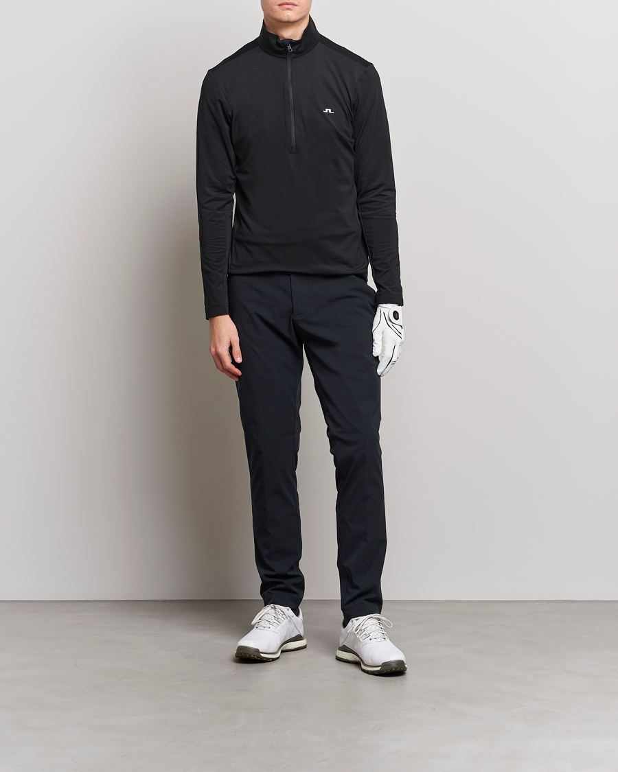Mies | Puserot | J.Lindeberg | Luke Jersey Half Zip Black