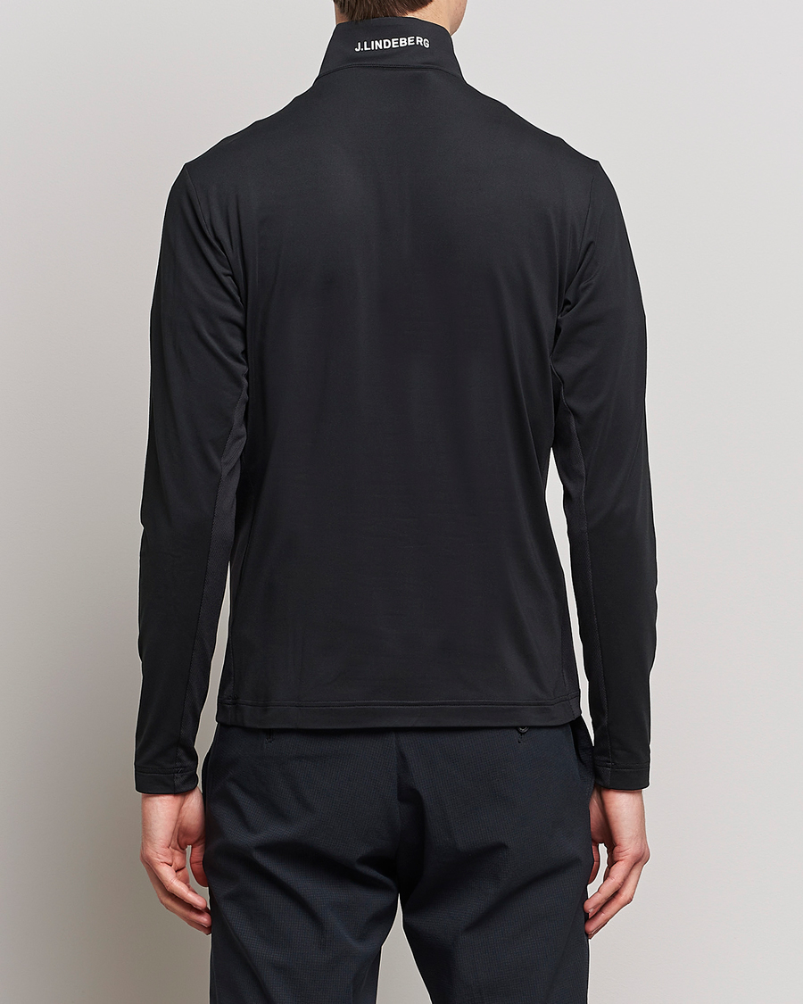 Mies | Puserot | J.Lindeberg | Luke Jersey Half Zip Black
