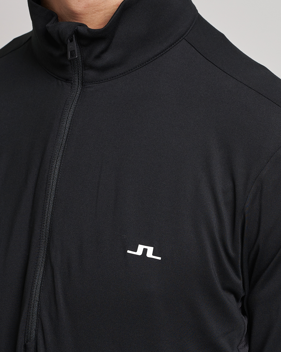 Mies | Puserot | J.Lindeberg | Luke Jersey Half Zip Black