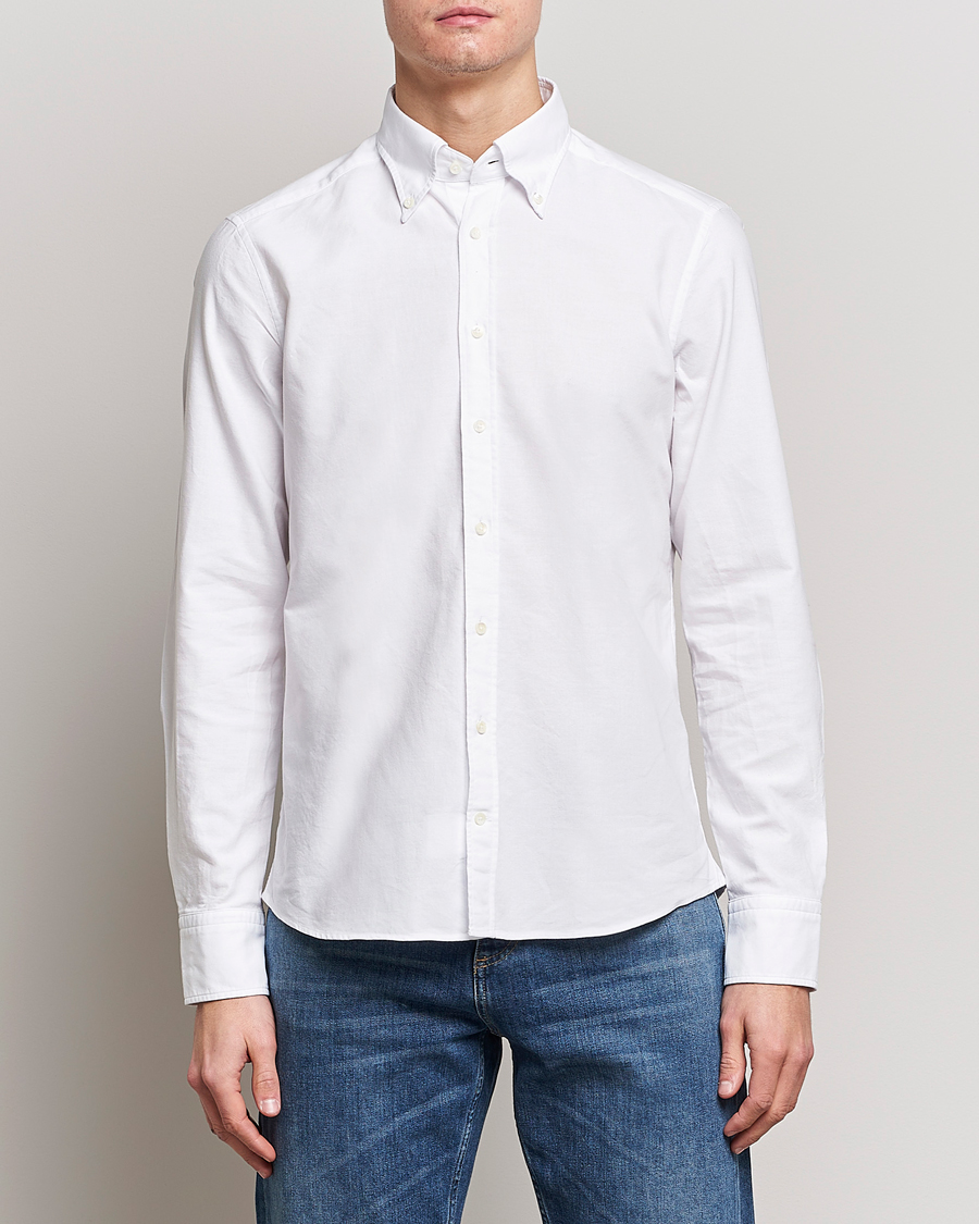 Mies |  | Stenströms | Slimline Oxford Shirt White