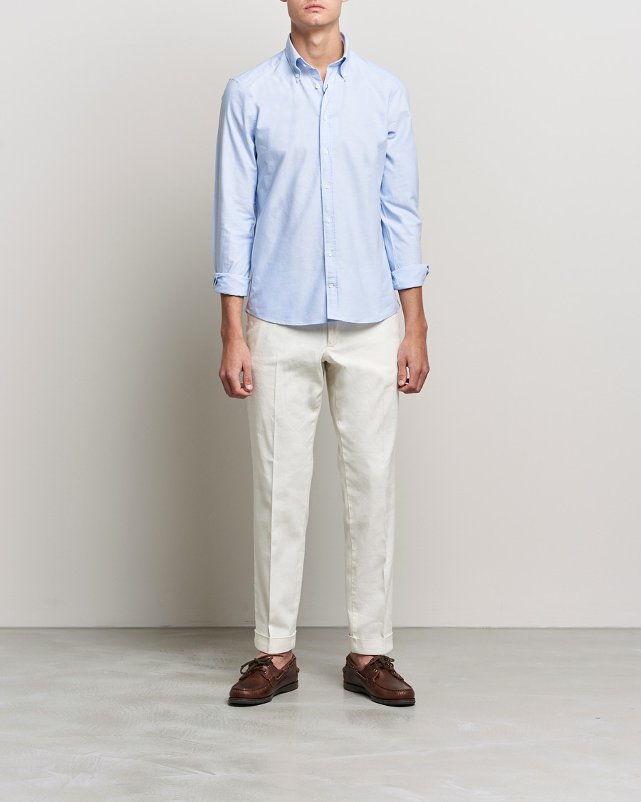 Mies | Kauluspaidat | Stenströms | Slimline Oxford Shirt Light Blue