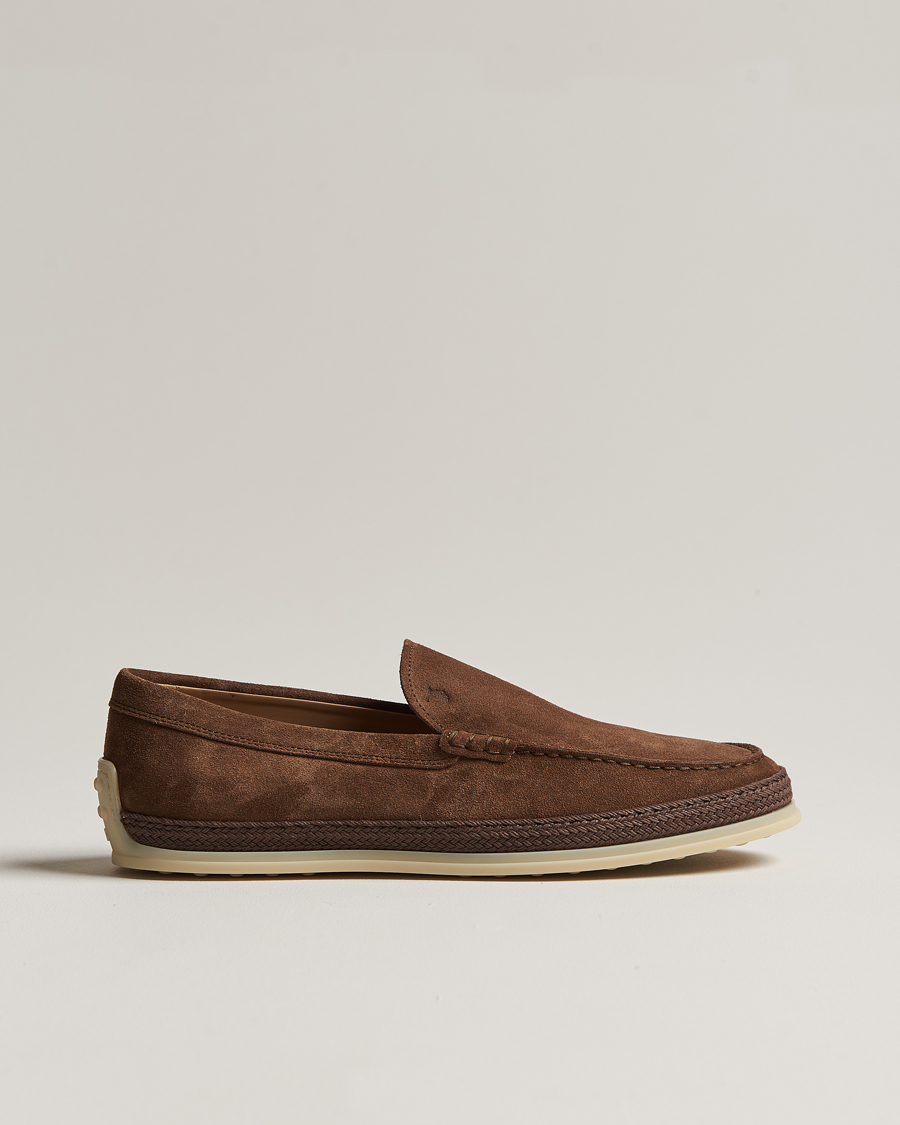 Miehet | Loaferit | Tod's | Raffia Loafers Brown Suede