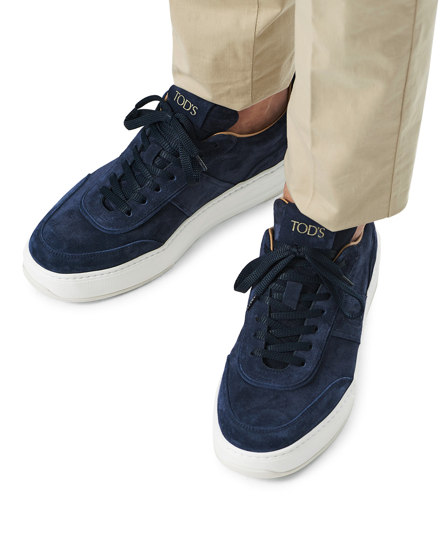 Mies | Tod's Cassetta Alta Sneaker Navy Suede | Tod's | Cassetta Alta Sneaker Navy Suede