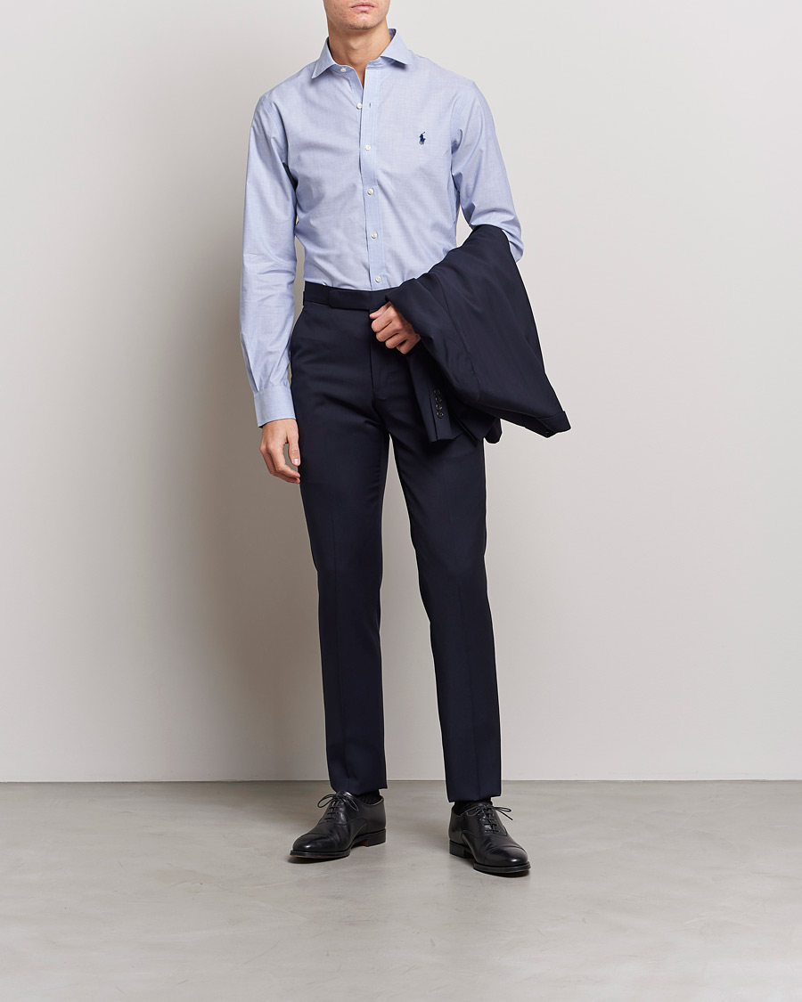 Mies | Kauluspaidat | Polo Ralph Lauren | Slim Fit Poplin Cut Away Dress Shirt Light Blue