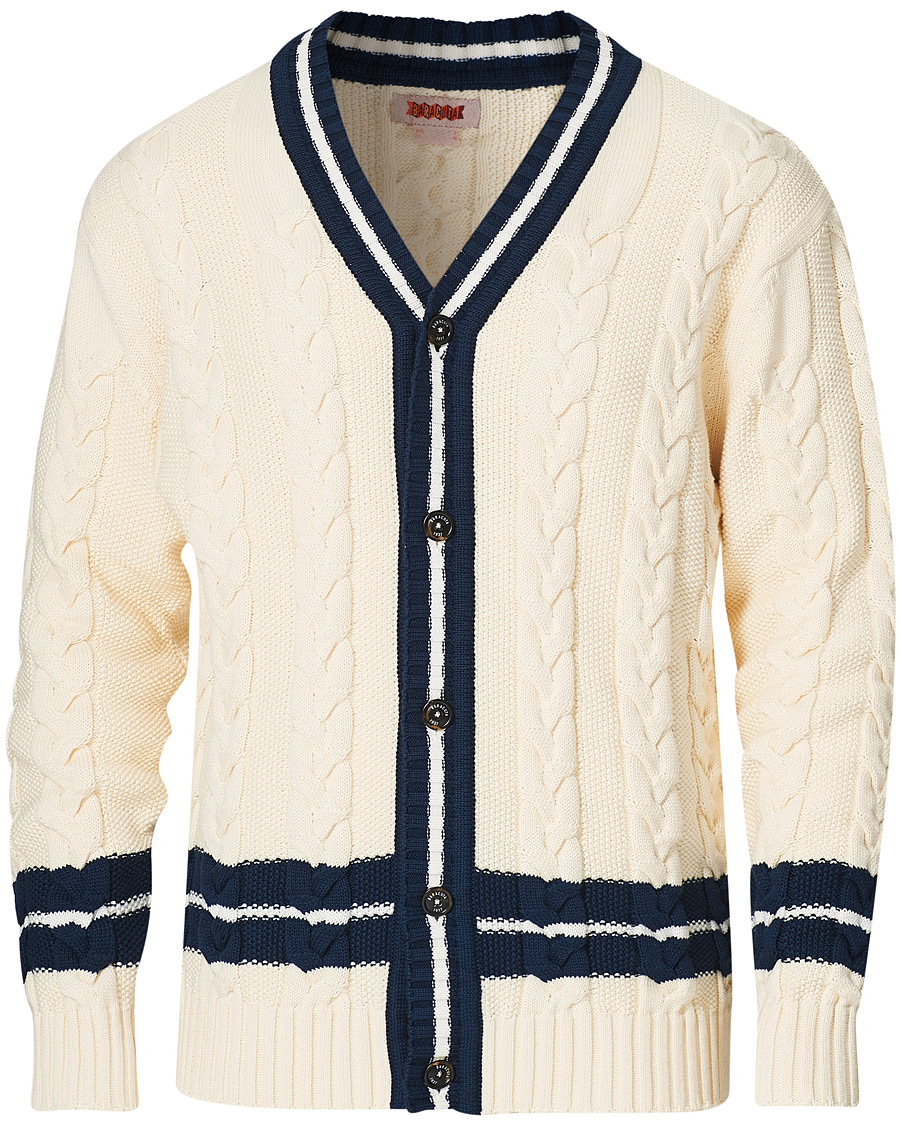 Mies | Puserot | Baracuta | Cotton Cable Cardigan Off White