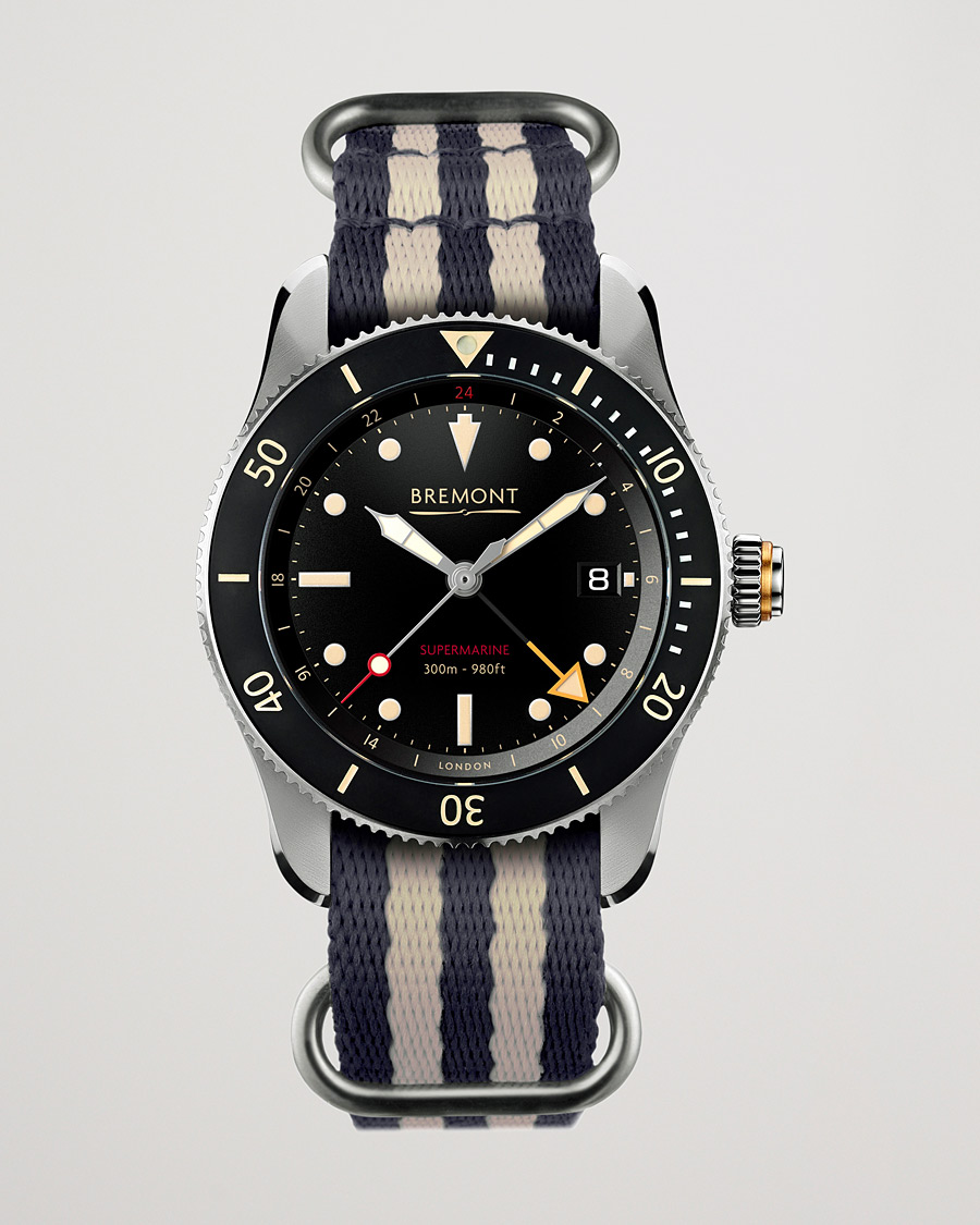 Mies | Bremont S302 Supermarine GMT Nato 40mm Black Dial | Bremont | S302 Supermarine GMT Nato 40mm Black Dial