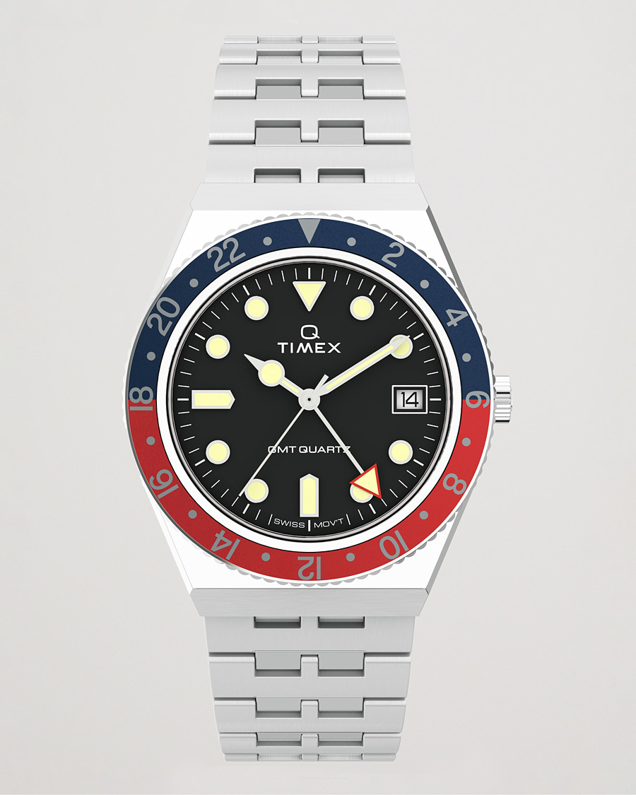 Mies |  | Timex | Q Diver GMT 38mm Navy/Red