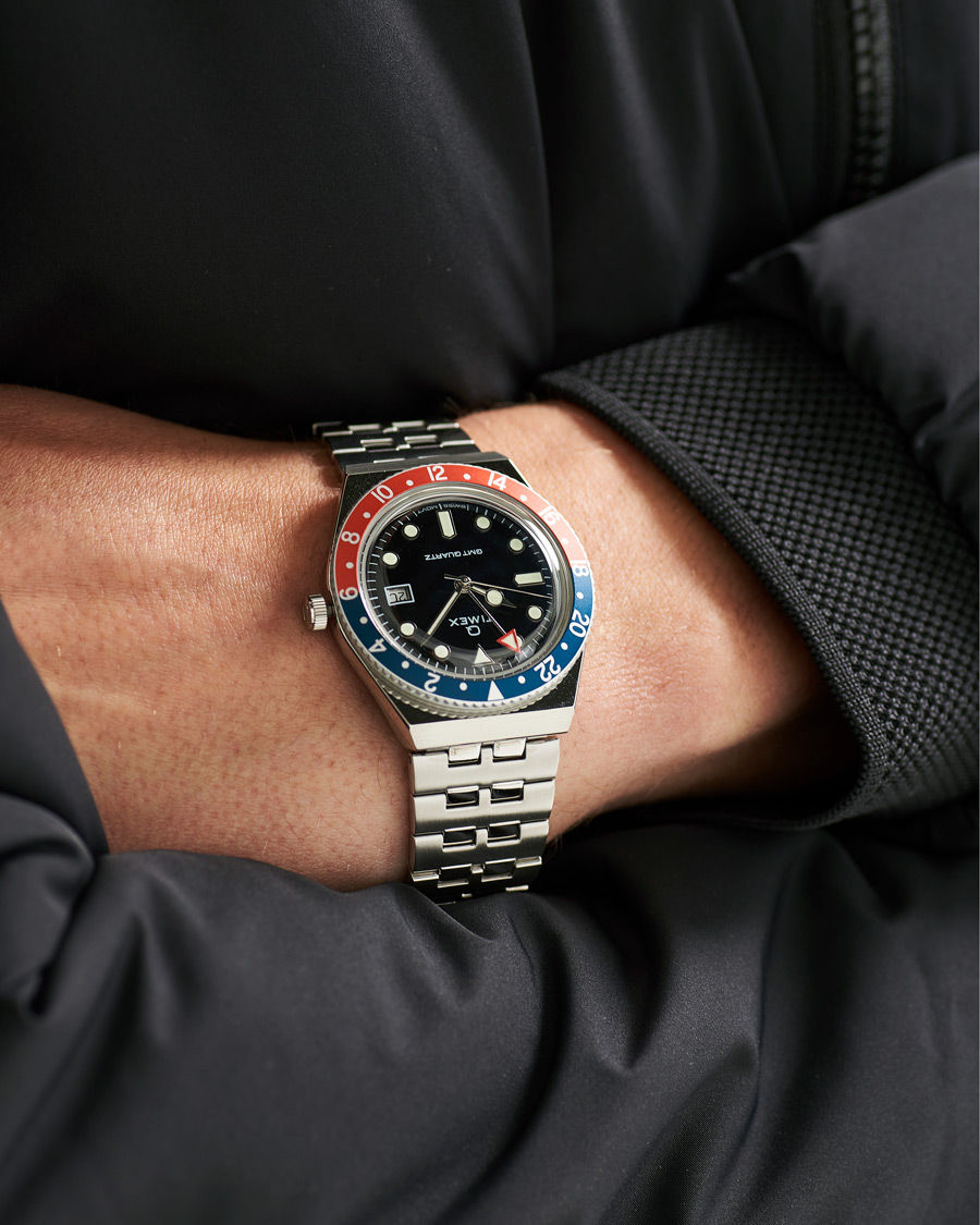 Mies | Timex Q Diver GMT 38mm Navy/Red | Timex | Q Diver GMT 38mm Navy/Red