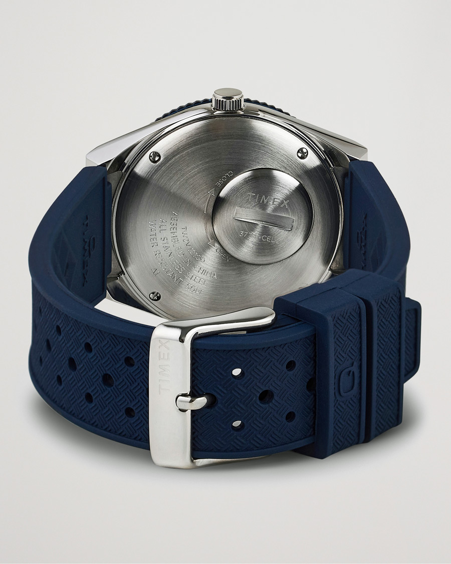Mies | Timex Q Diver 38mm Rubber Strap Blue/Red | Timex | Q Diver 38mm Rubber Strap Blue/Red