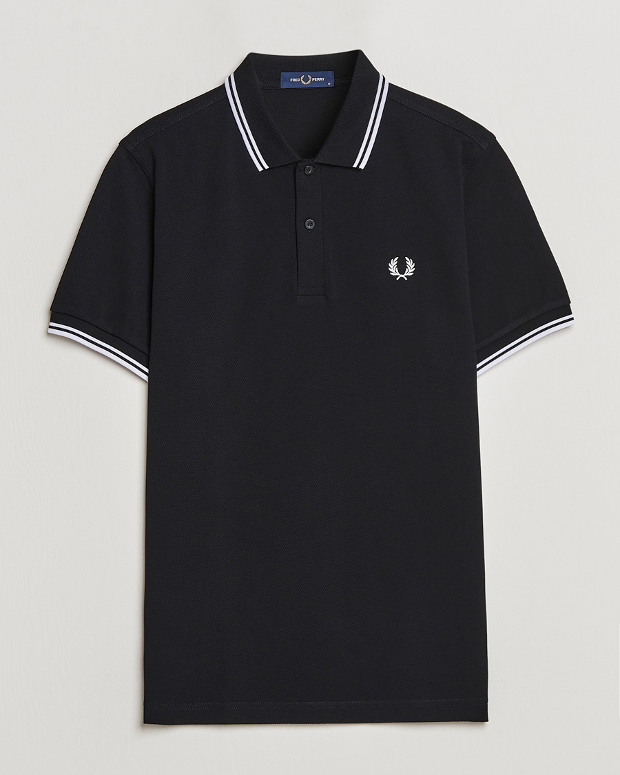 Mies |  | Fred Perry | Twin Tipped Polo Shirt Black