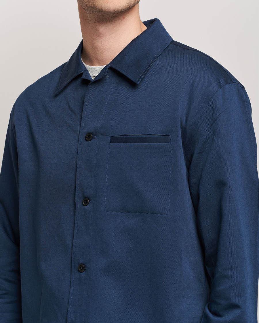 Mies | Kauluspaidat | Filippa K | Matt Linen Overshirt Navy