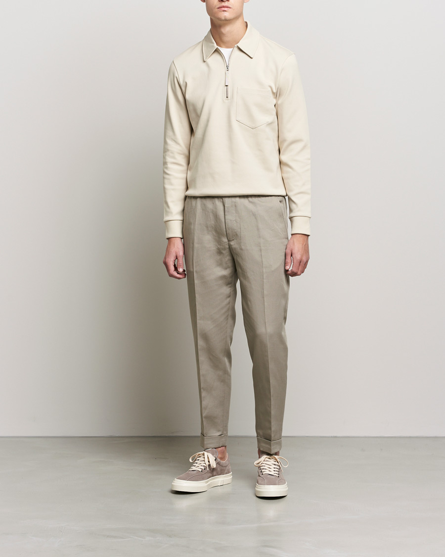 Mies | Housut | Filippa K | Terry Linen Trousers Light Taupe