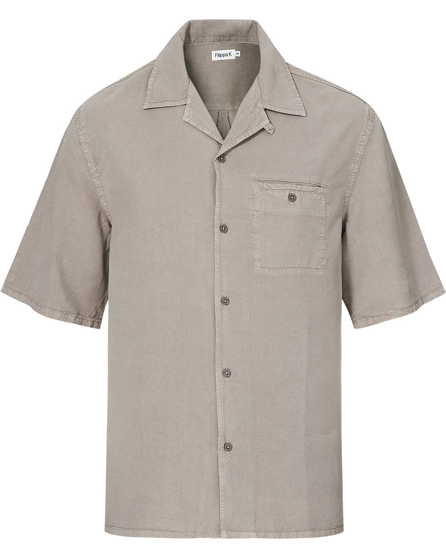 Mies | Kauluspaidat | Filippa K | Charlie Tencel Shirt Light Taupe