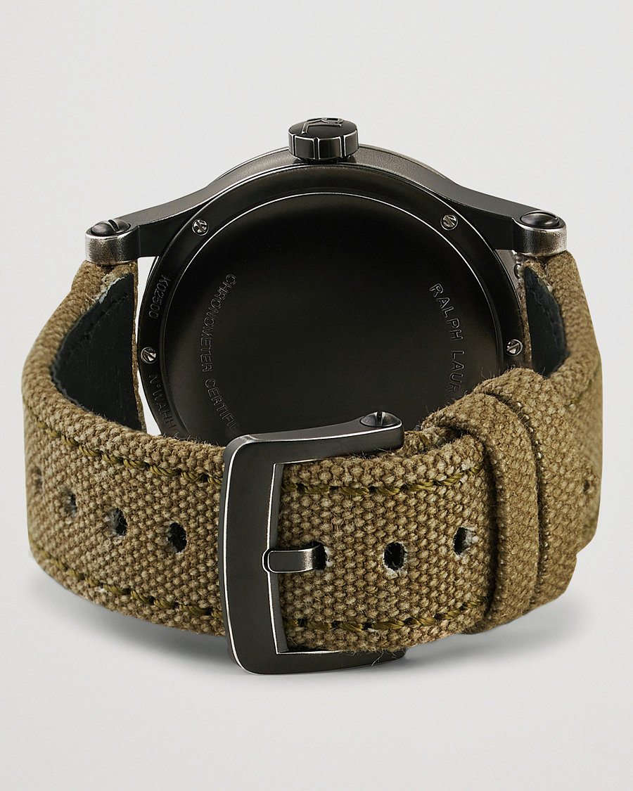 Mies | Polo Ralph Lauren 45mm Safari Chronometer Black Steel/Canvas Strap | Polo Ralph Lauren | 45mm Safari Chronometer Black Steel/Canvas Strap