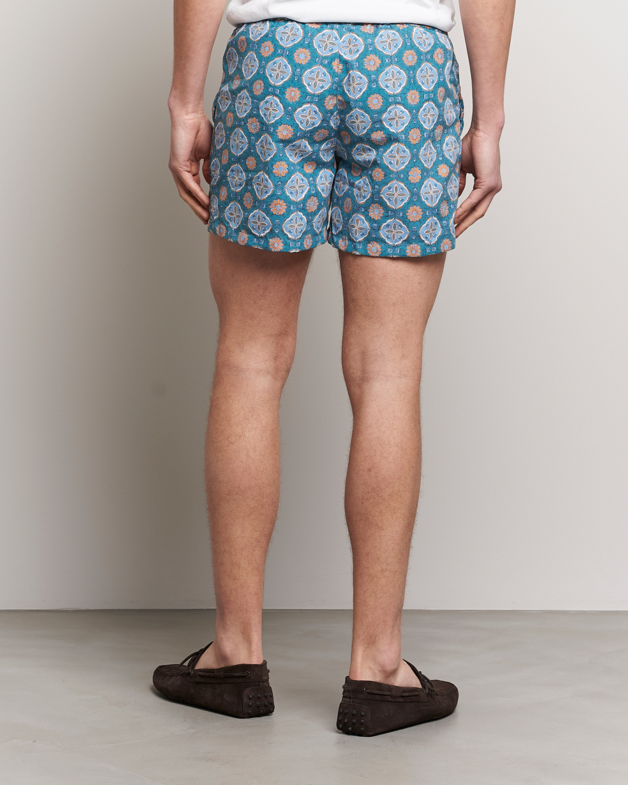 Mies | Uimahousut | Ripa Ripa | Maestrale Printed Swimshorts Green/Blue