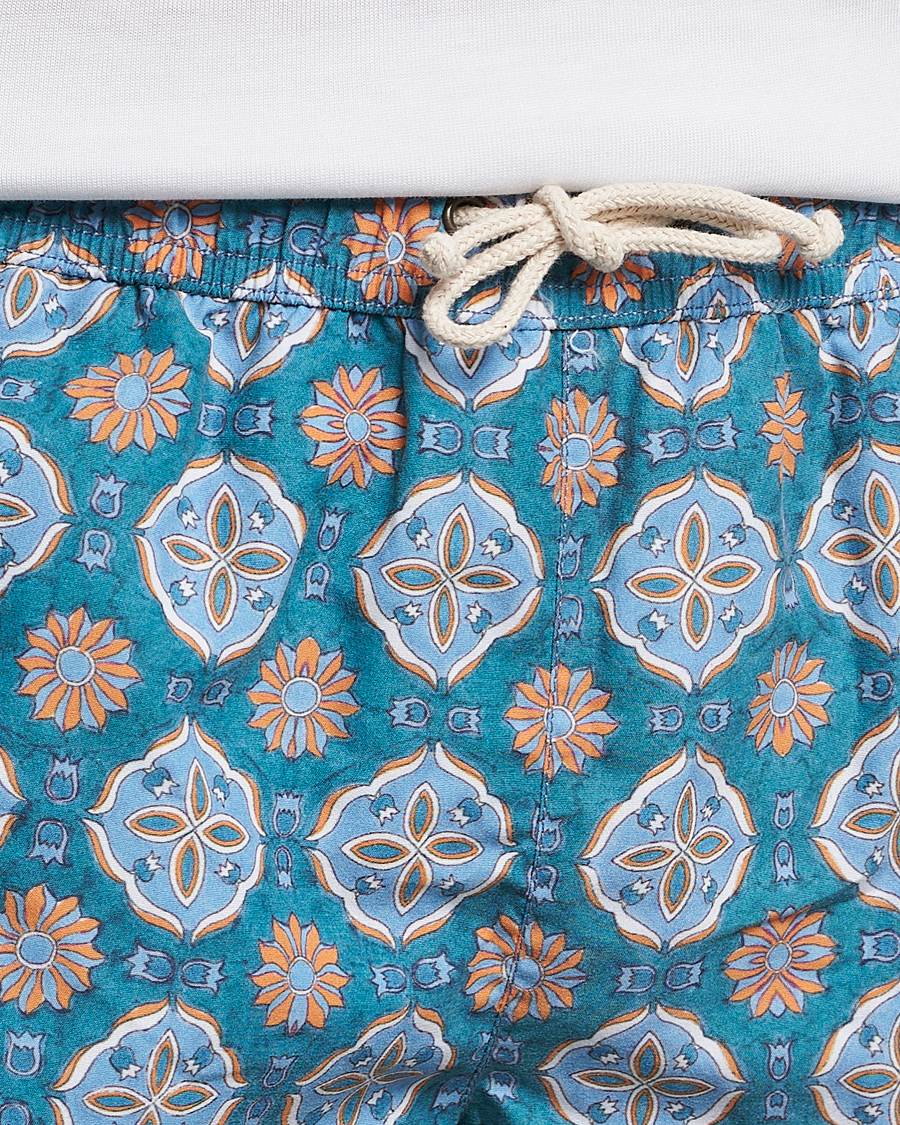 Mies | Uimahousut | Ripa Ripa | Maestrale Printed Swimshorts Green/Blue