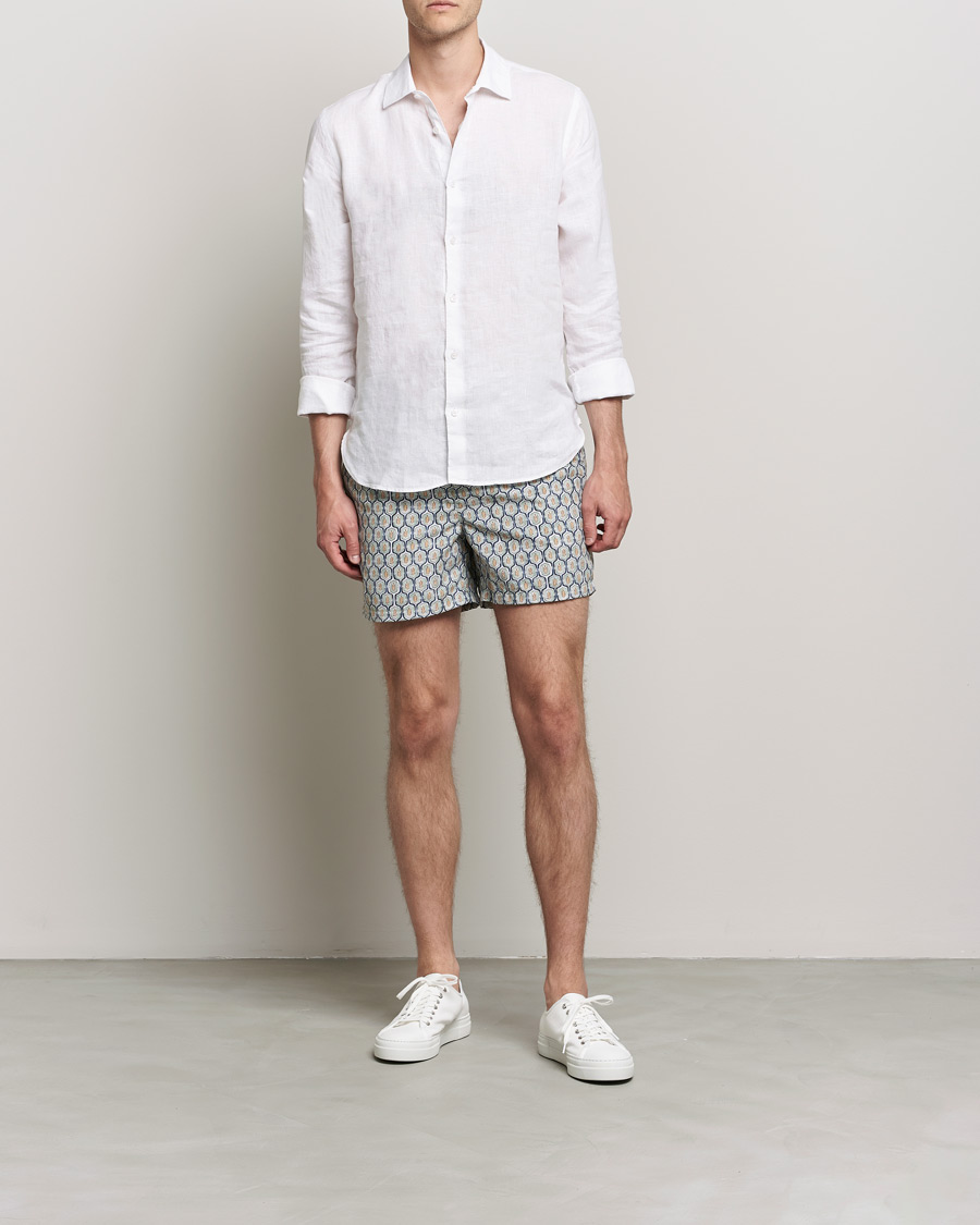 Mies | Ripa Ripa Leaf Printed Swimshorts Light Green | Ripa Ripa | Leaf Printed Swimshorts Light Green