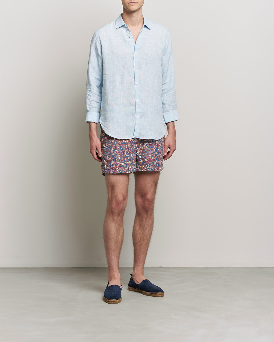 Mies | Uimahousut | Ripa Ripa | Mediterraneo Printed Swimshorts Petrol/Bordeaux