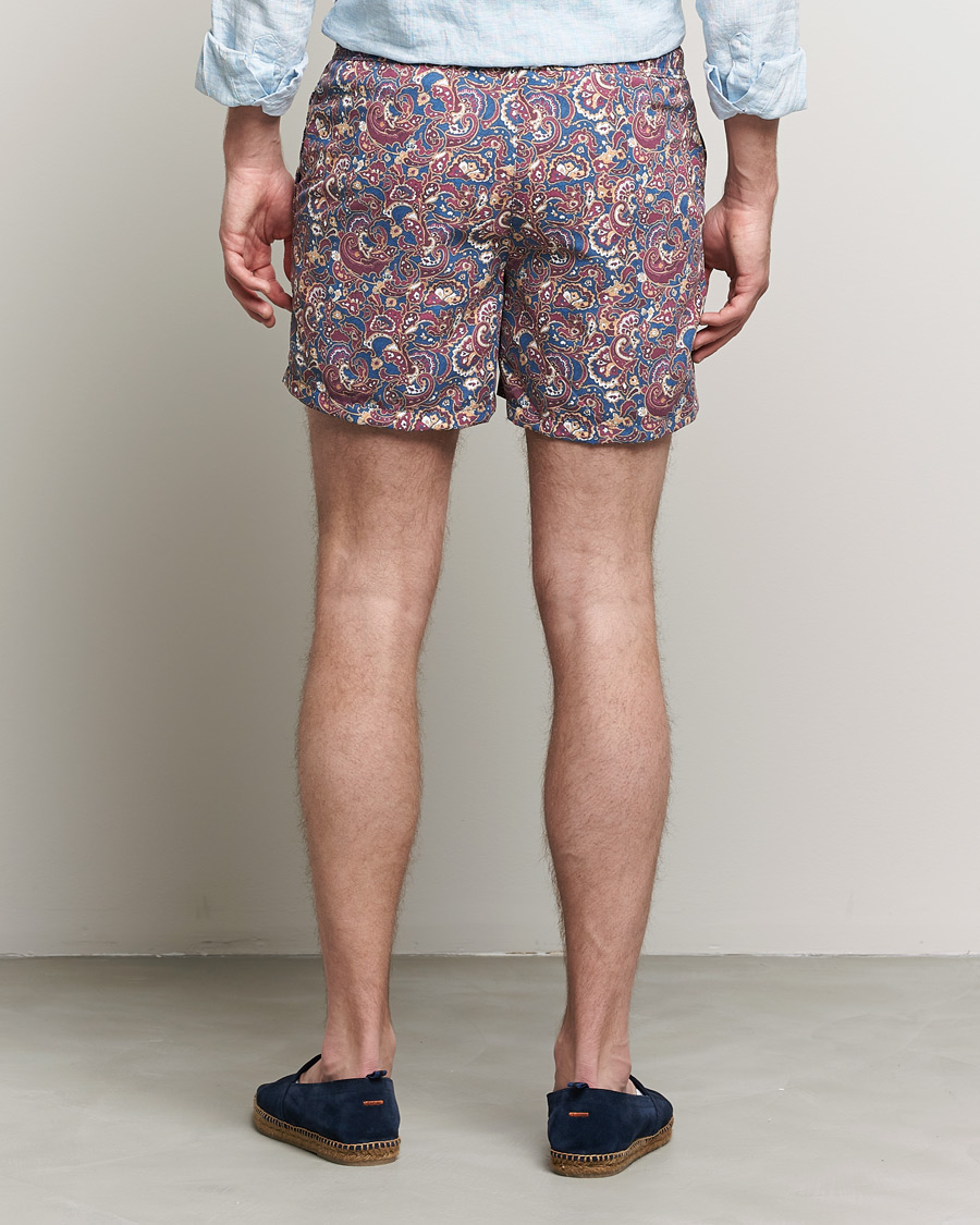 Mies | Uimahousut | Ripa Ripa | Mediterraneo Printed Swimshorts Petrol/Bordeaux