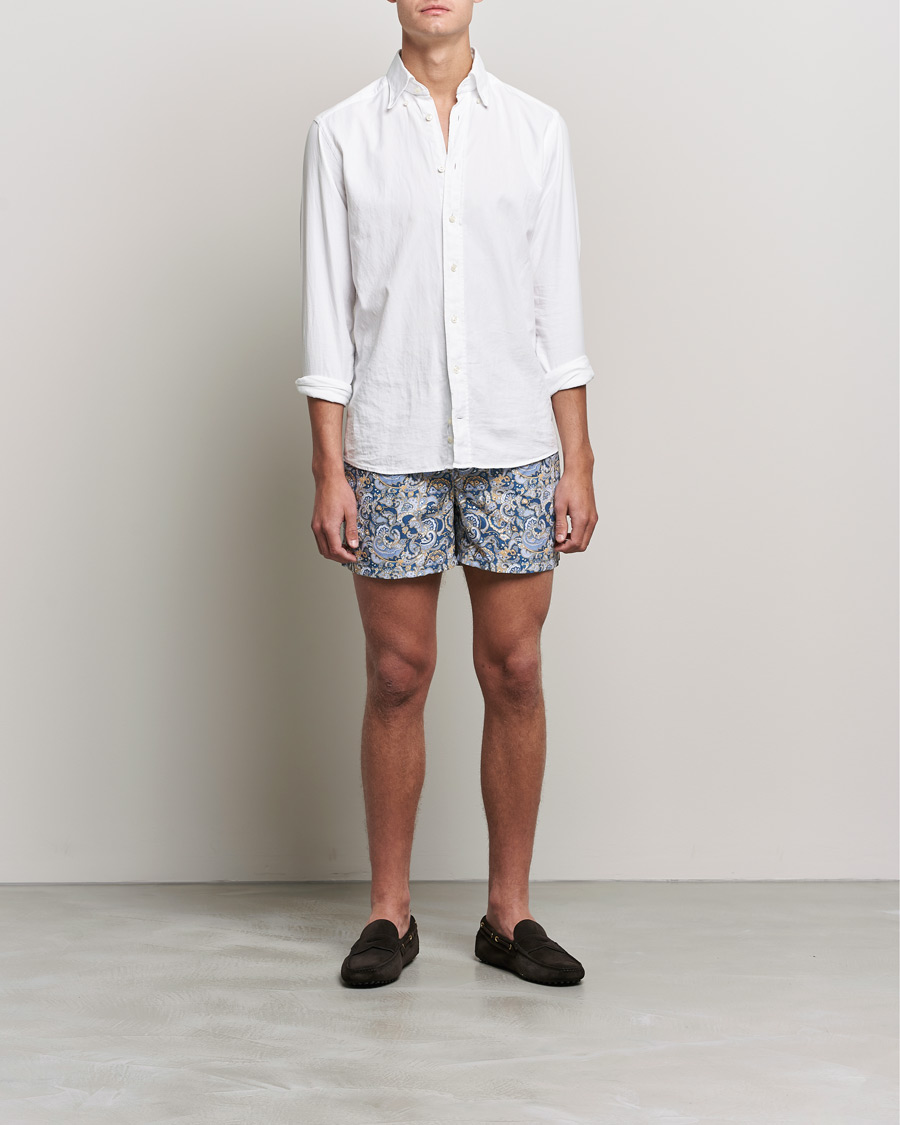 Mies | Uimahousut | Ripa Ripa | Printed Swimshorts Blue/Light Blue