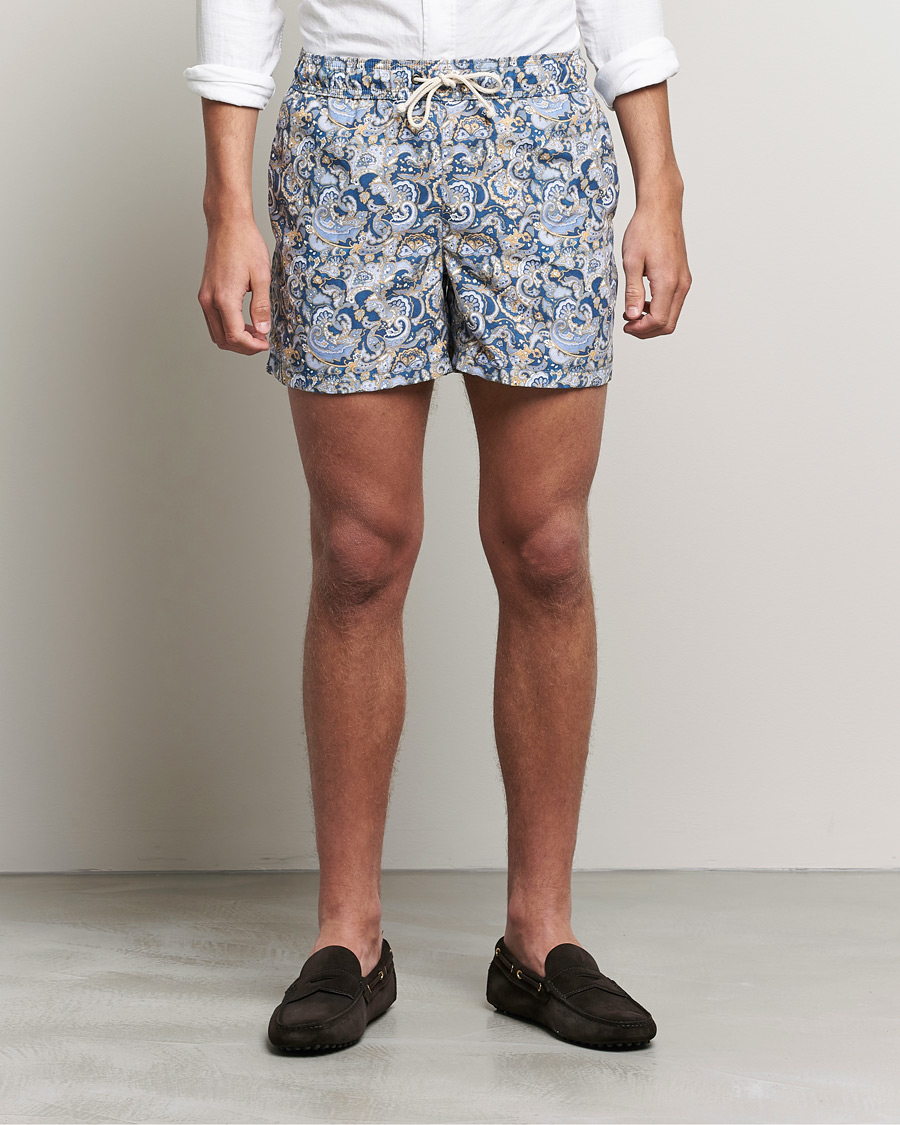 Mies | Uimahousut | Ripa Ripa | Printed Swimshorts Blue/Light Blue