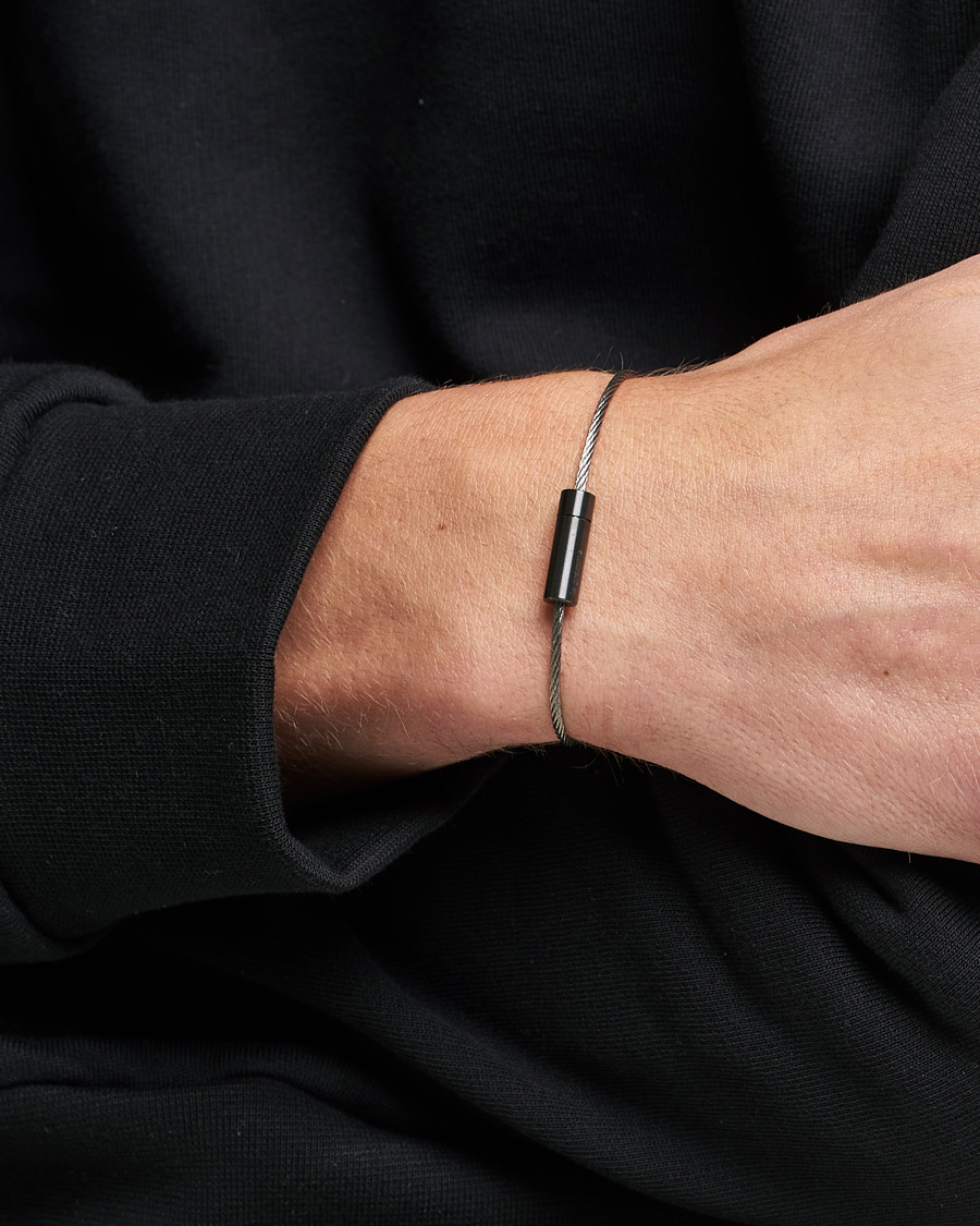 Mies | LE GRAMME Cable Bracelet Brushed Black Ceramic 5g | LE GRAMME | Cable Bracelet Brushed Black Ceramic 5g