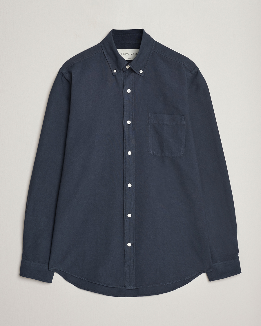 Miehet |  | A Day's March | Moorgate Dyed Oxford Shirt Navy