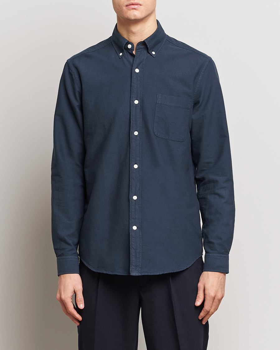 Mies | A Day's March | A Day's March | Moorgate Dyed Oxford Shirt Navy