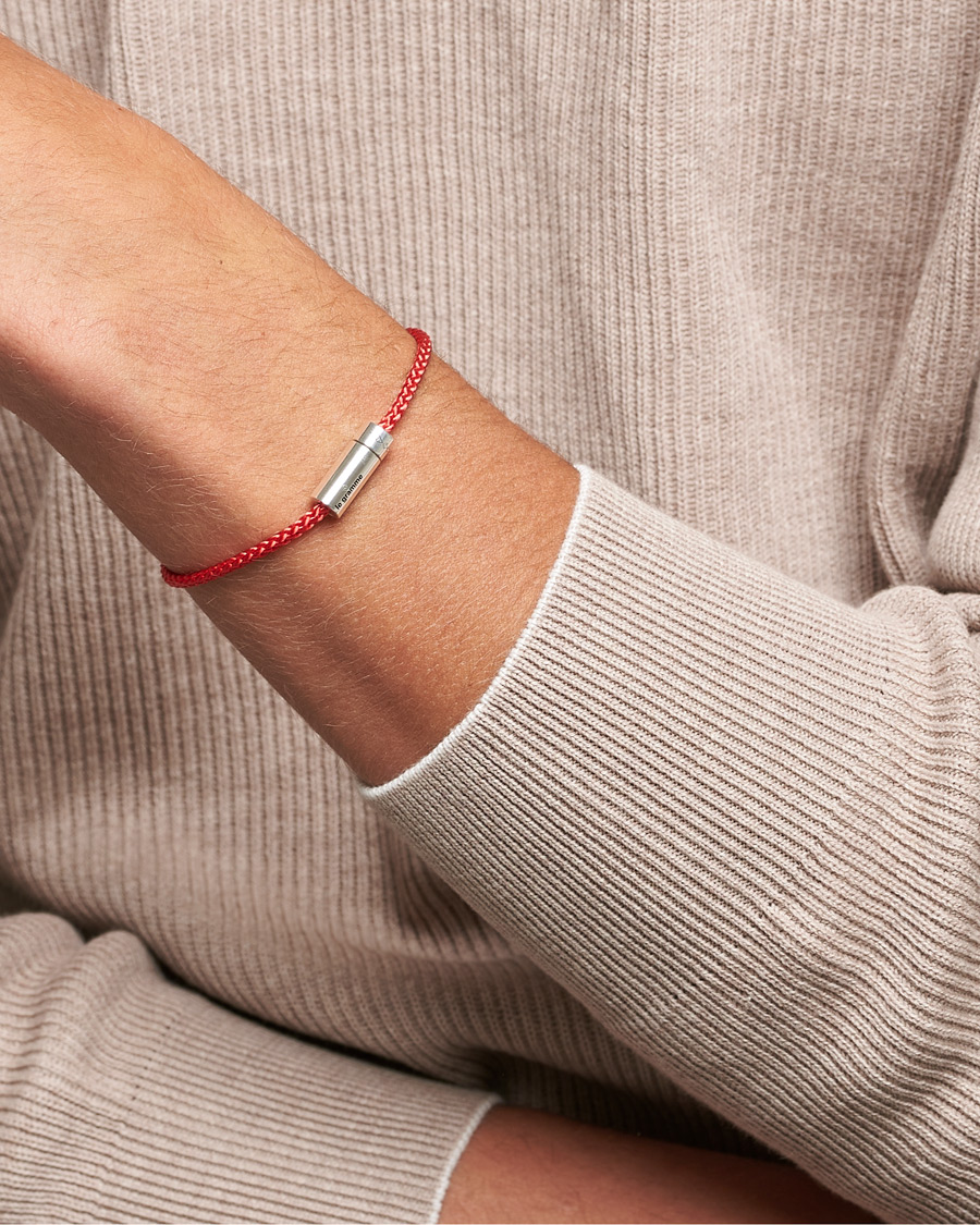 Mies | LE GRAMME | LE GRAMME | Nato Cable Bracelet Red/Sterling Silver 7g