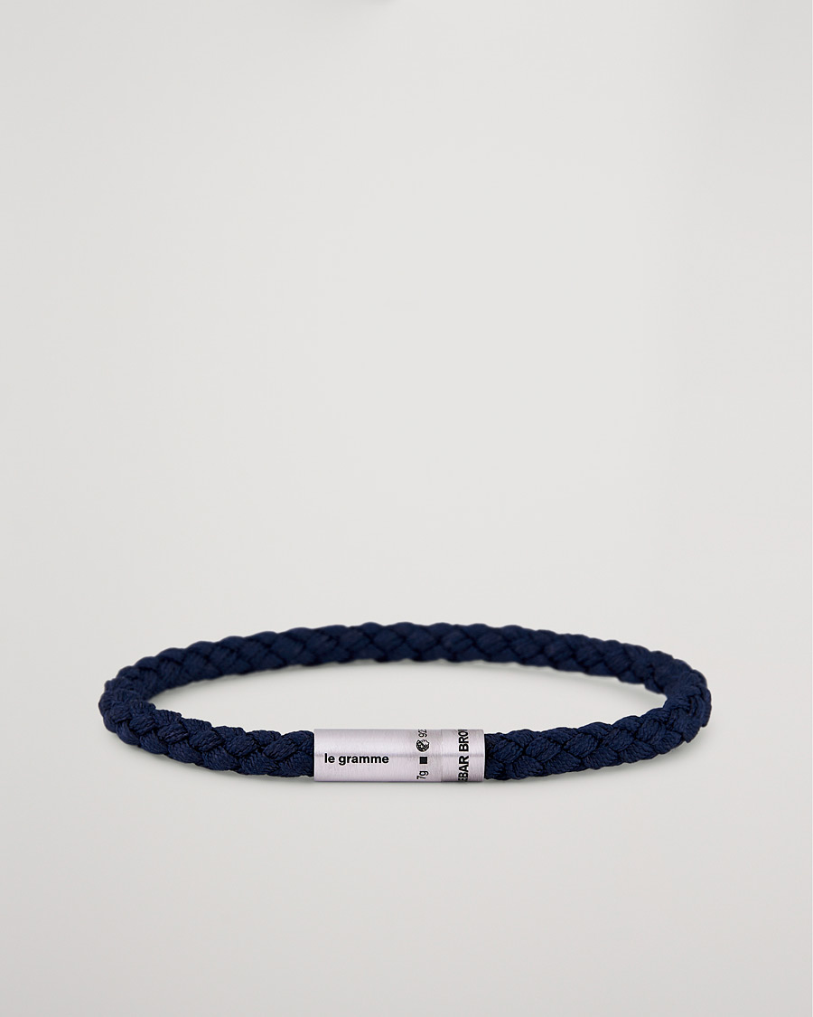 Mies |  | LE GRAMME | X Orlebar Brown Nato Bracelet Navy/Sterling Silver