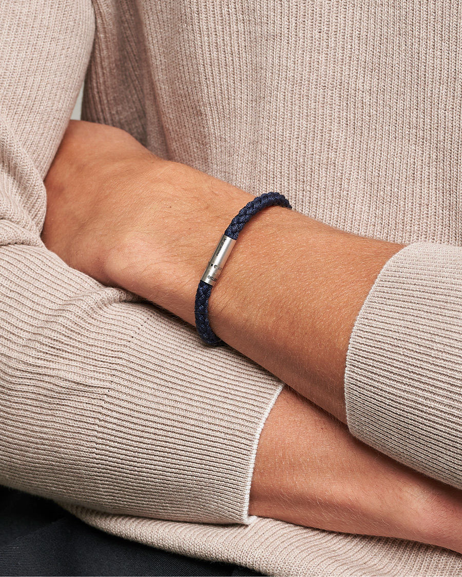 Mies | Contemporary Creators | LE GRAMME | X Orlebar Brown Nato Bracelet Navy/Sterling Silver