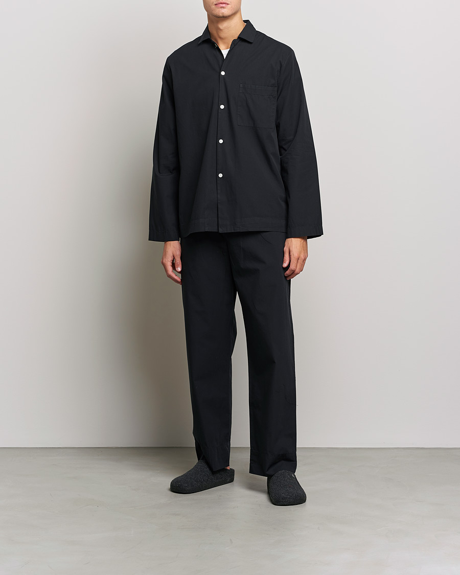 Mies | Yöpaidat | Tekla | Poplin Pyjama Shirt All Black