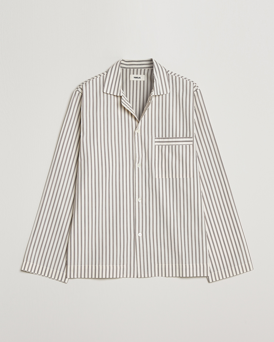 Mies | Yöpuvut ja kylpytakit | Tekla | Poplin Pyjama Shirt Hopper Stripes