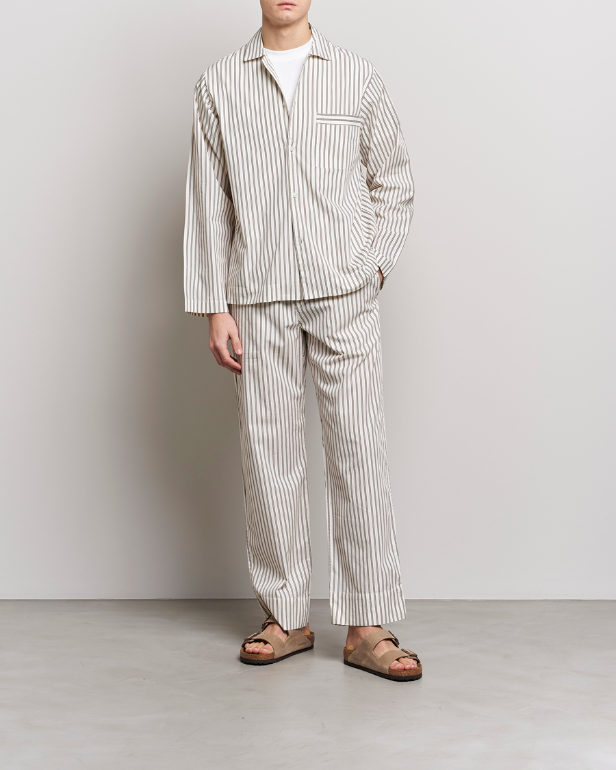Mies | Yöpuvut ja kylpytakit | Tekla | Poplin Pyjama Shirt Hopper Stripes