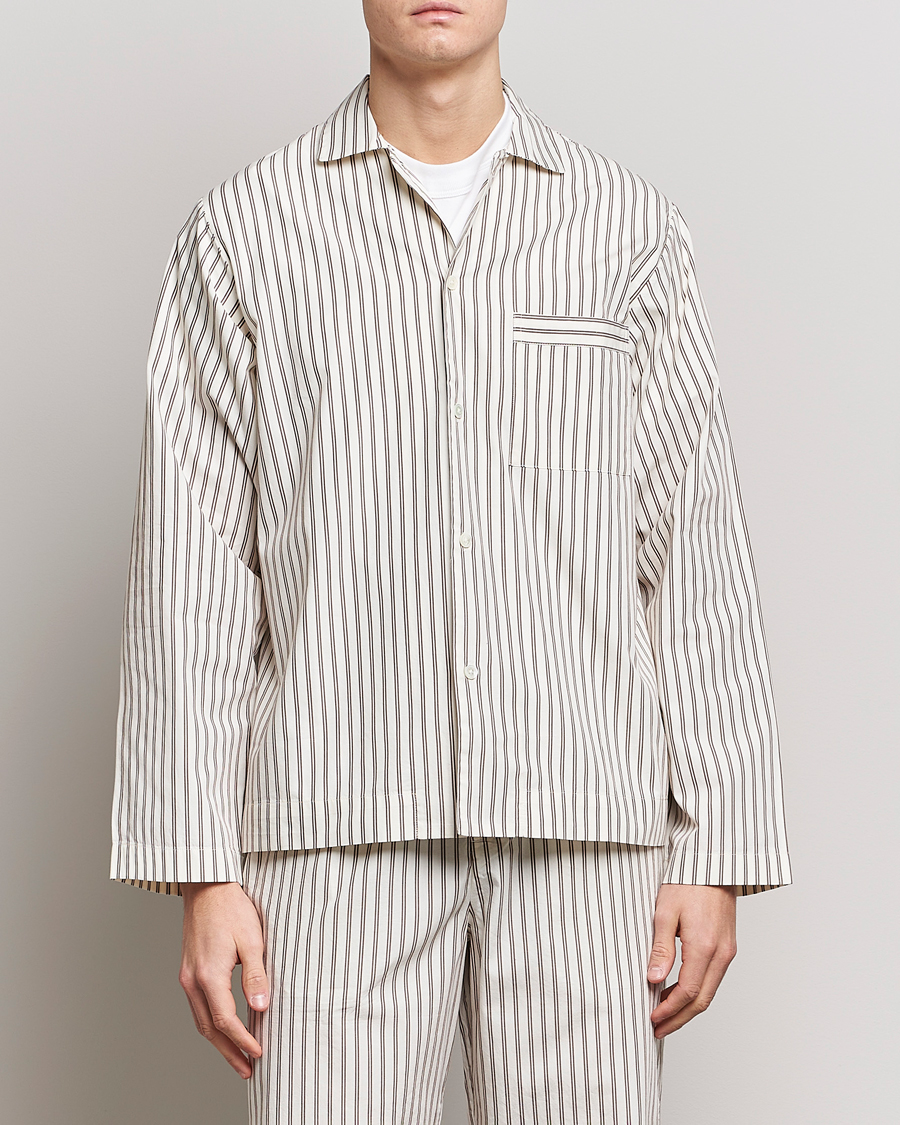 Mies | Tekla | Tekla | Poplin Pyjama Shirt Hopper Stripes