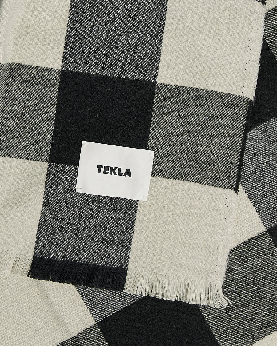 Mies | Tekla Merino Wool Blanket Black Gingham | Tekla | Merino Wool Blanket Black Gingham