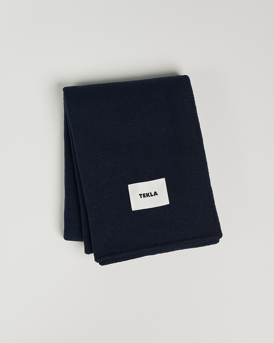 Mies | Tekla Merino Wool Blanket Dark Blue | Tekla | Merino Wool Blanket Dark Blue