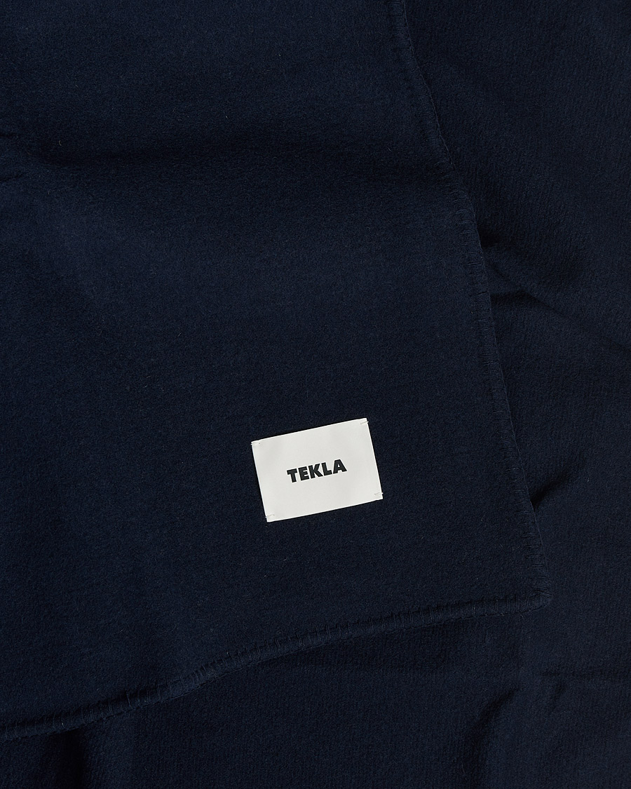 Mies |  | Tekla | Merino Wool Blanket Dark Blue