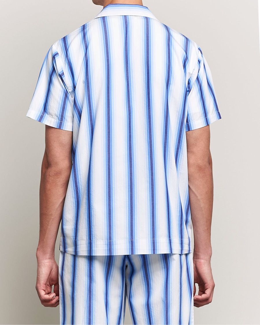 Mies | Yöpuvut ja kylpytakit | Tekla | Poplin Pyjama Short Sleeve Shirt Blue Marquee