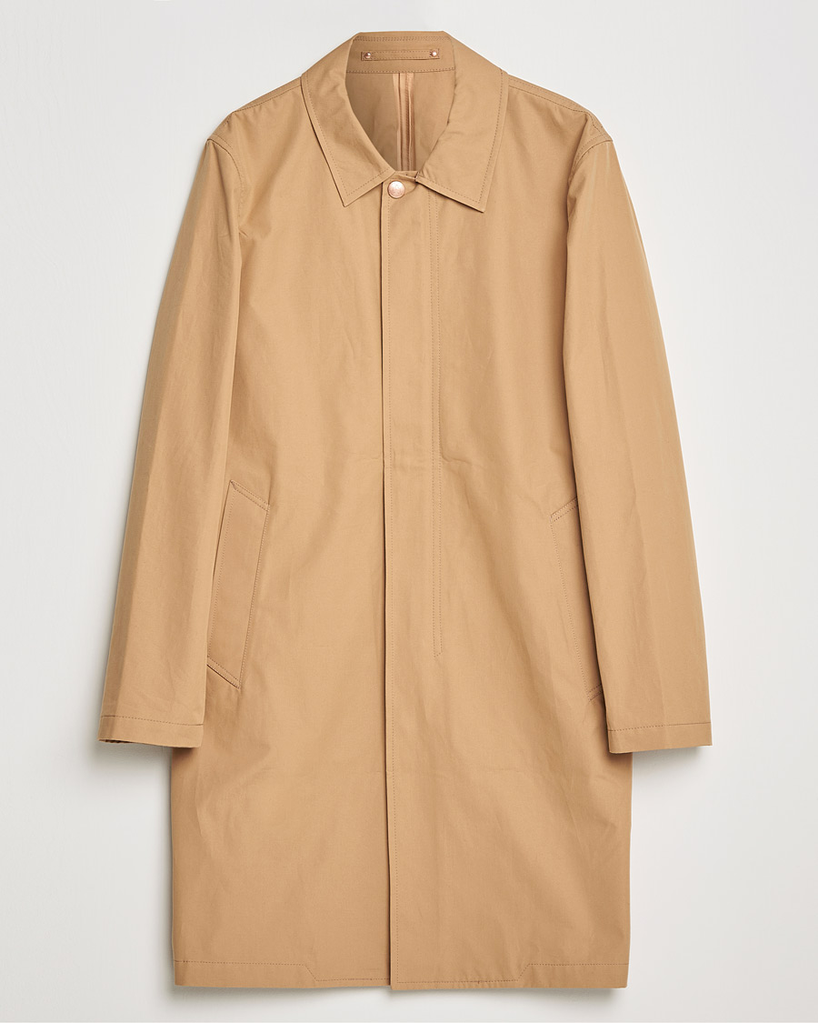 Mies | Takit | Private White V.C. | Unlined Cotton Ventile Mac Coat 3.0 Warm Sand