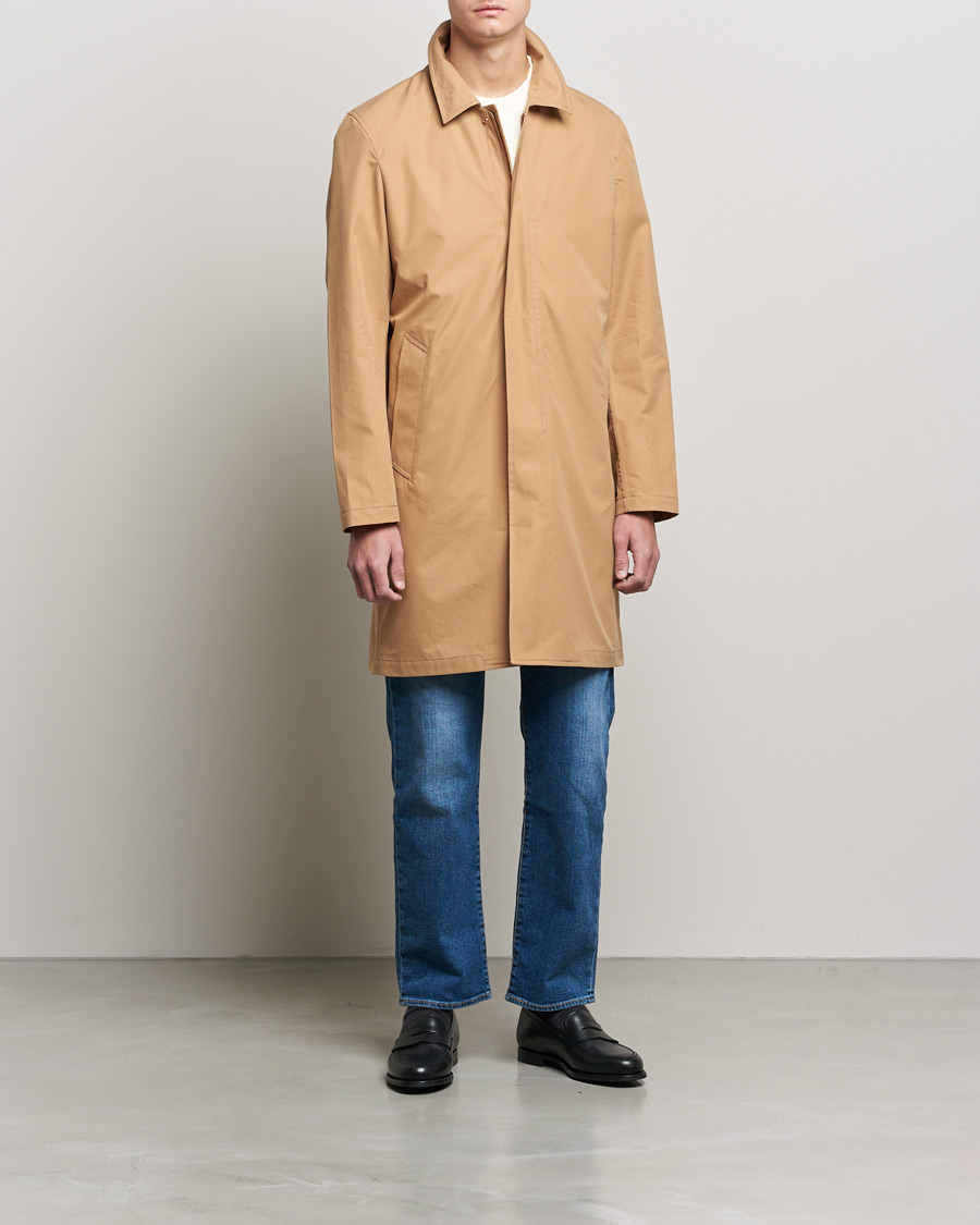 Mies | Takit | Private White V.C. | Unlined Cotton Ventile Mac Coat 3.0 Warm Sand