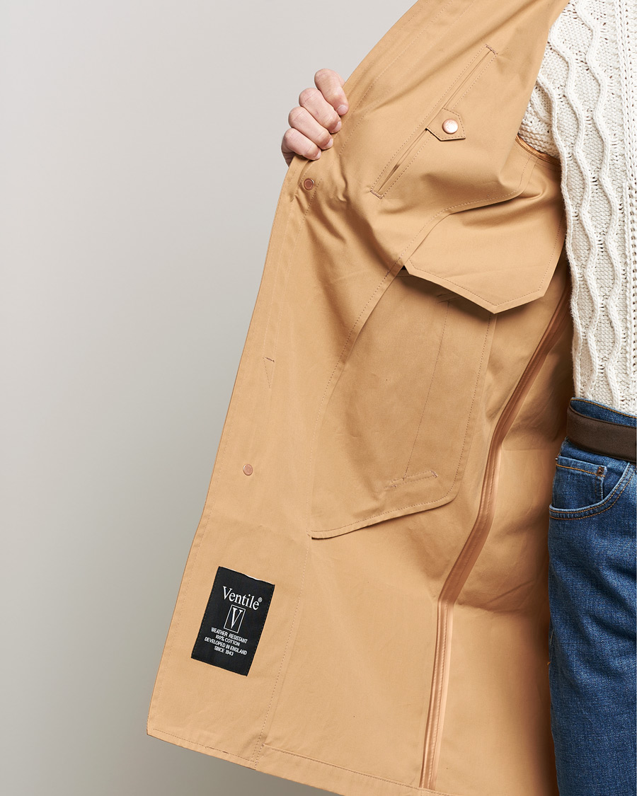 Mies | Takit | Private White V.C. | Unlined Cotton Ventile Mac Coat 3.0 Warm Sand