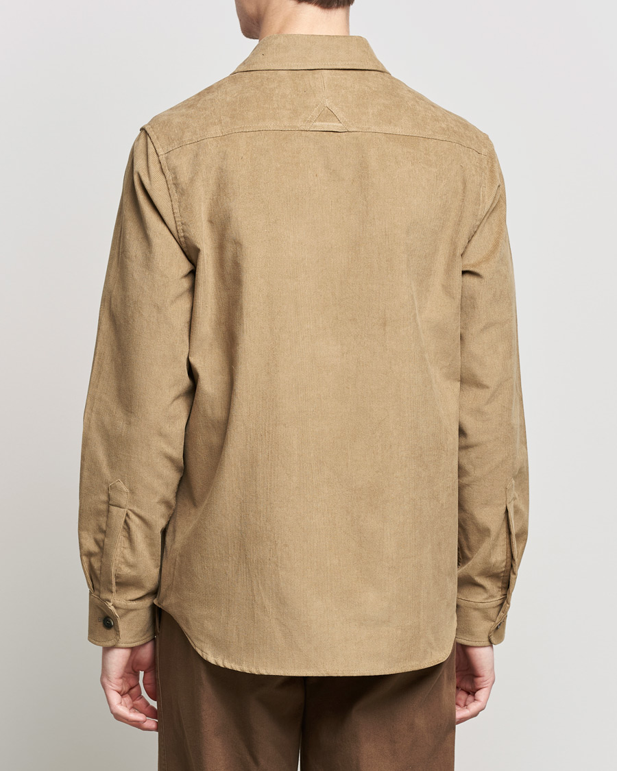 Mies | Kauluspaidat | Private White V.C. | Patch Pocket Corduroy Overshirt Taupe